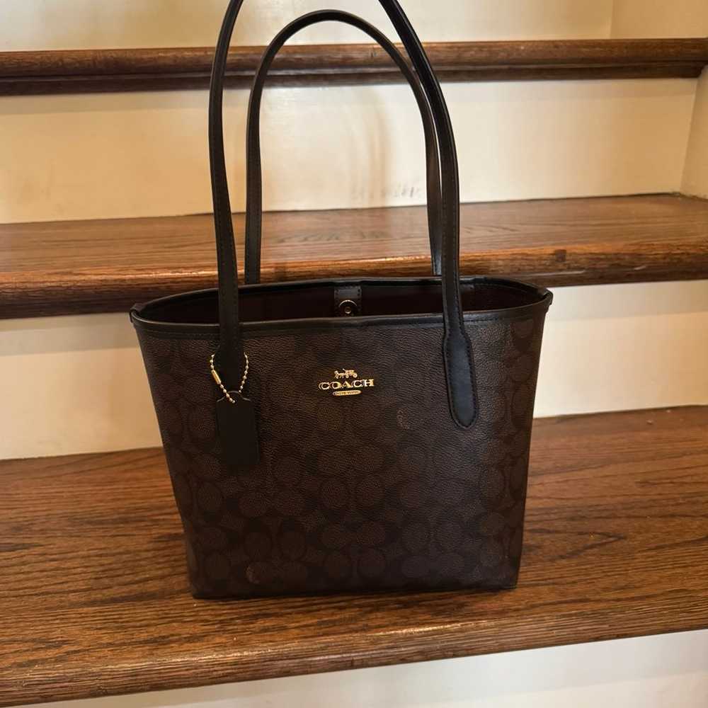 Coach small city tote bag - image 2