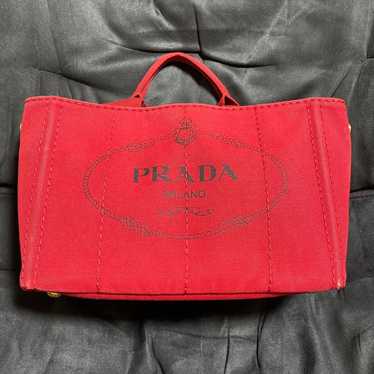 Prada Canapa Canvas Red Size S