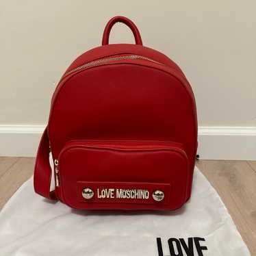 Red Love Moschino Mini Backpack