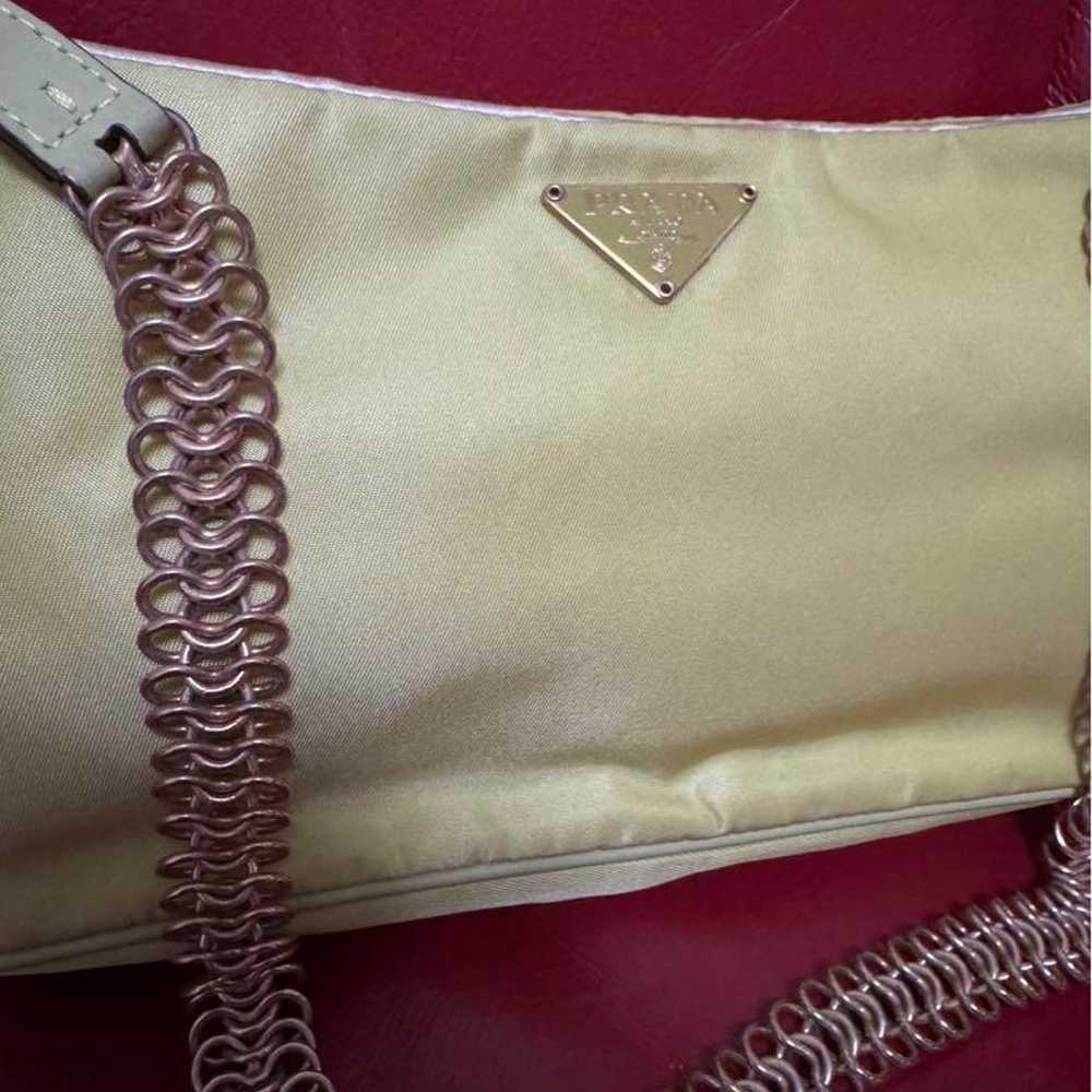 PRADA Triangle Logo Plate Nylon Chain Shoulder Bag - image 3