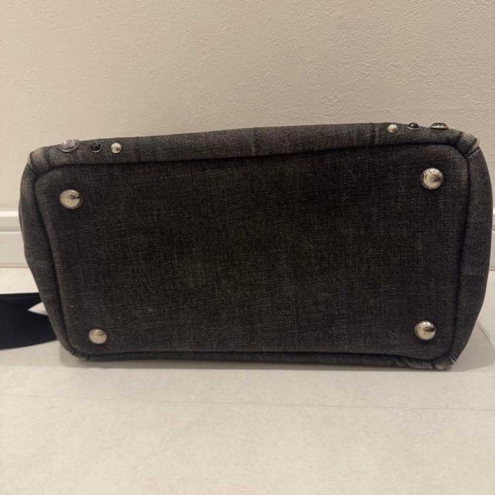 PRADA Dark Gray Denim Bag - image 10