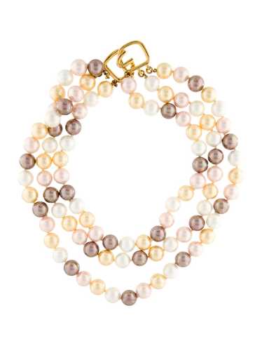 Kenneth Jay Lane Gold-Tone Metal & Faux Pearl - image 1