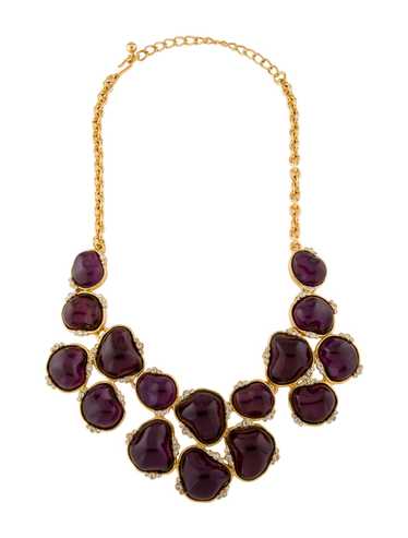 Kenneth Jay Lane Gold-Tone Metal Resin & Crystal - image 1