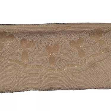 Ivory Beaded Clutch Purse