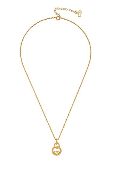 Gold 'CD' Necklace Small Send in SMS Send in Emai… - image 1