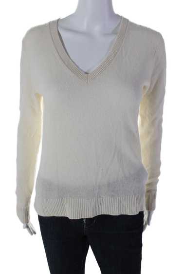 Theory Womens Cashmere Long Sleeve Ribbed Knit Bas