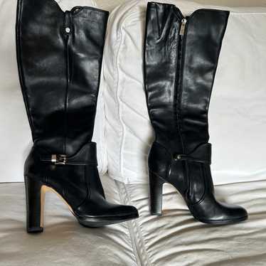 Vince Camuto Knee High Heeled Leather Boots