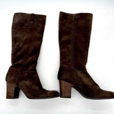 Tesori Brown Suede Soft Leather Calf High Block h… - image 1