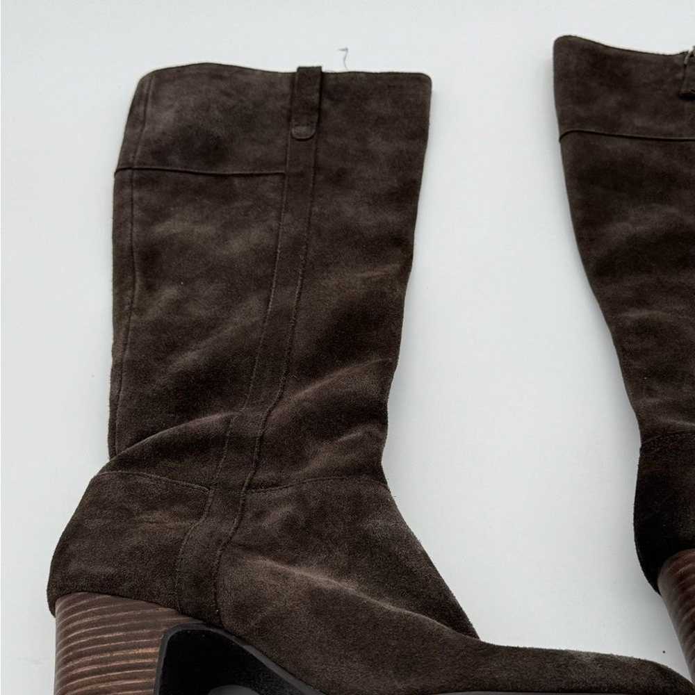 Tesori Brown Suede Soft Leather Calf High Block h… - image 4