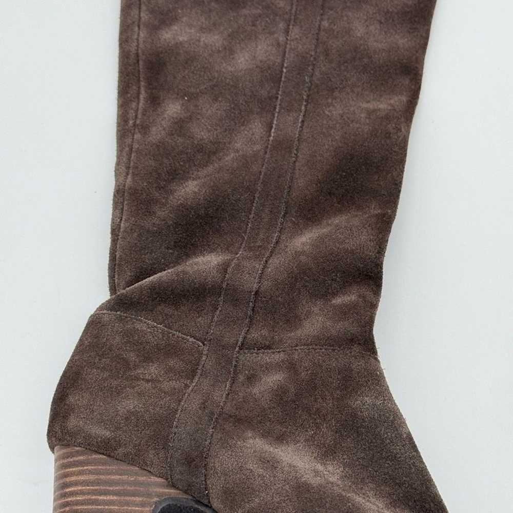 Tesori Brown Suede Soft Leather Calf High Block h… - image 6