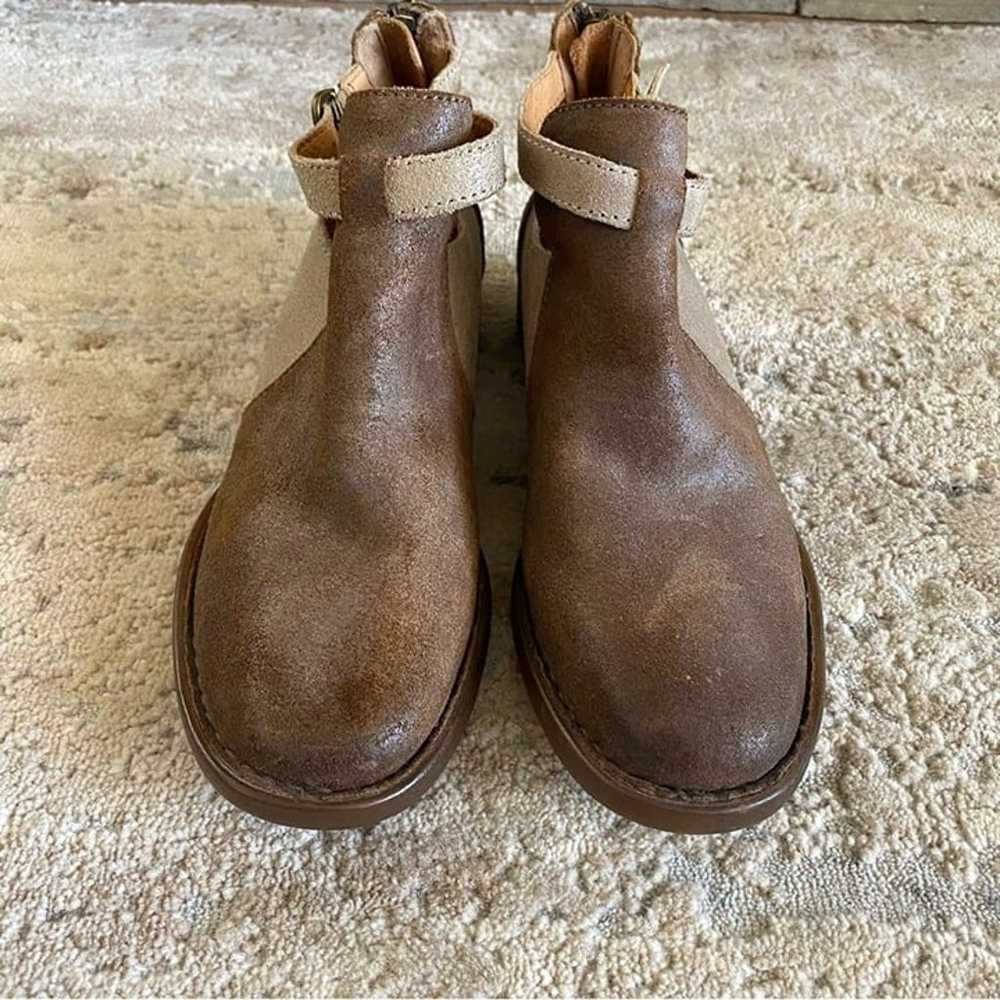 Born Two Tone Brown Leather Suede Ankle Booties C… - image 3