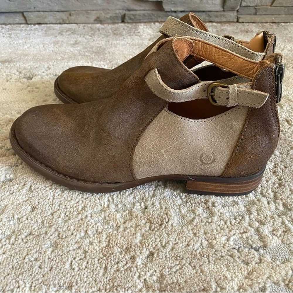 Born Two Tone Brown Leather Suede Ankle Booties C… - image 4