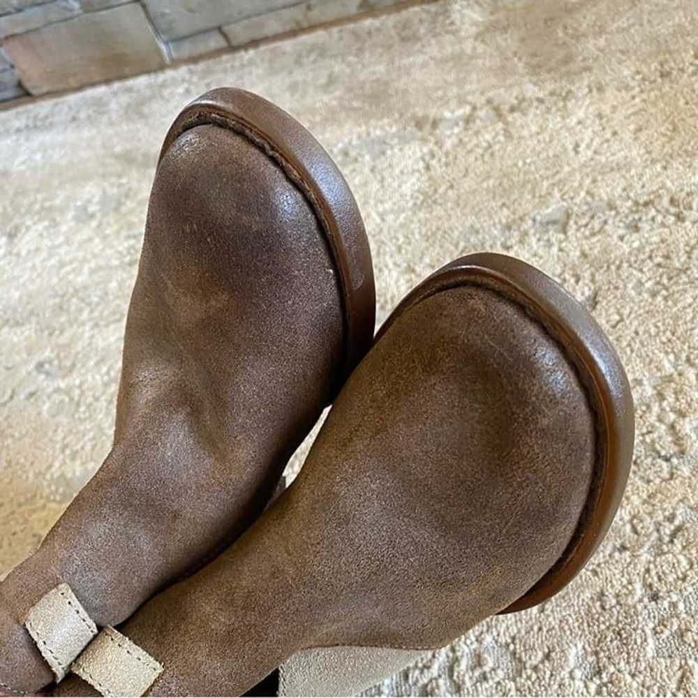 Born Two Tone Brown Leather Suede Ankle Booties C… - image 8