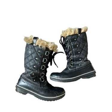 Sorel Joan Of Arctic Boots Black size 8 Snow Lace… - image 1