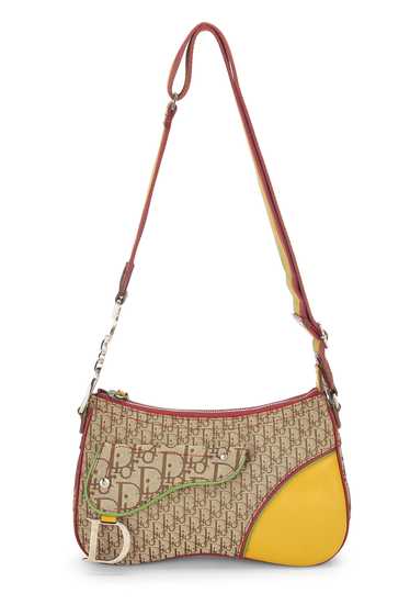 Multicolor Trotter Canvas Rasta Double Saddle Bag 