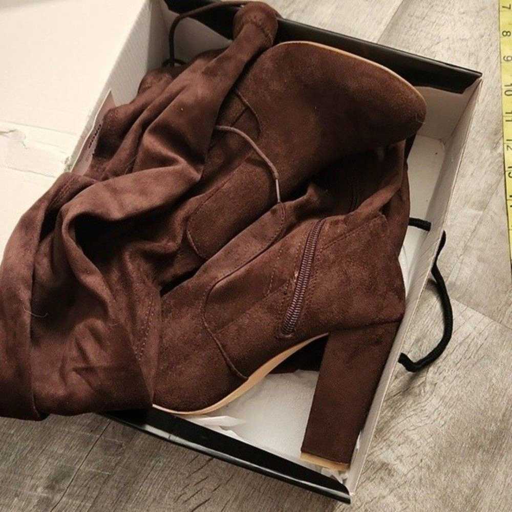 Brown 8.5 Boots High Heel Knee High Soft Chocolat… - image 7