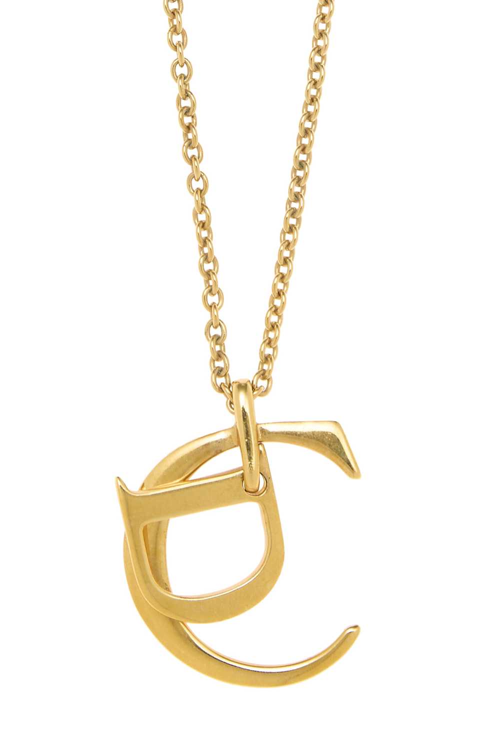 Gold 'CD' Necklace Send in SMS Send in Email Shar… - image 2