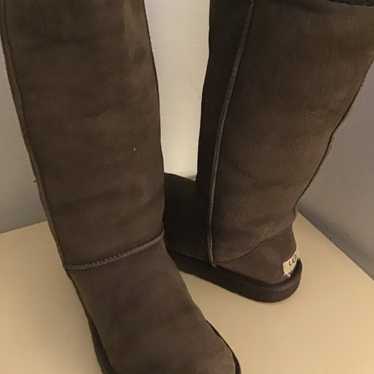 Ugg women brown suede tall classic boots Size 8 - image 1