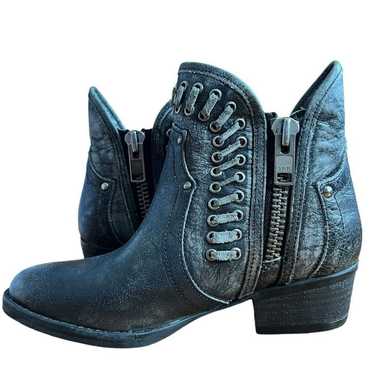 Circle G Ankle Boots Women's 6.5 Western Studs Le… - image 1