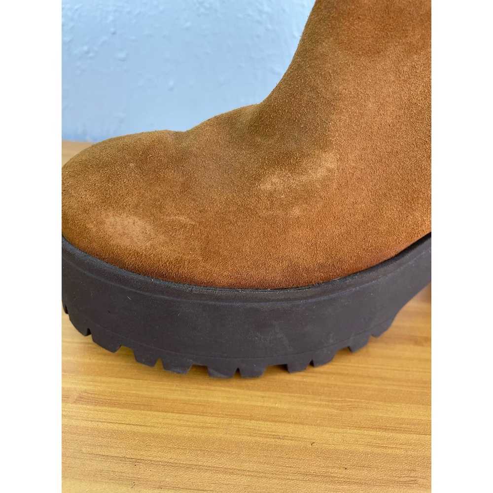 Creeks Camel Suede Y2K Chunky 
Chelsea Platform B… - image 7