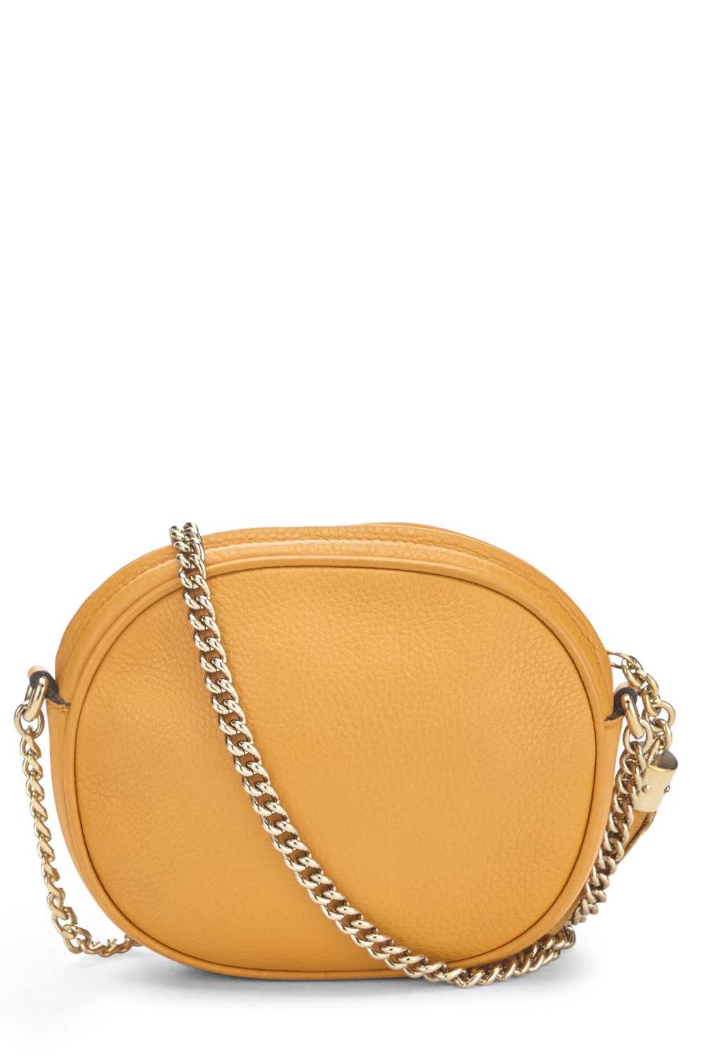 Orange Leather Soho Round Chain Crossbody Mini Se… - image 4