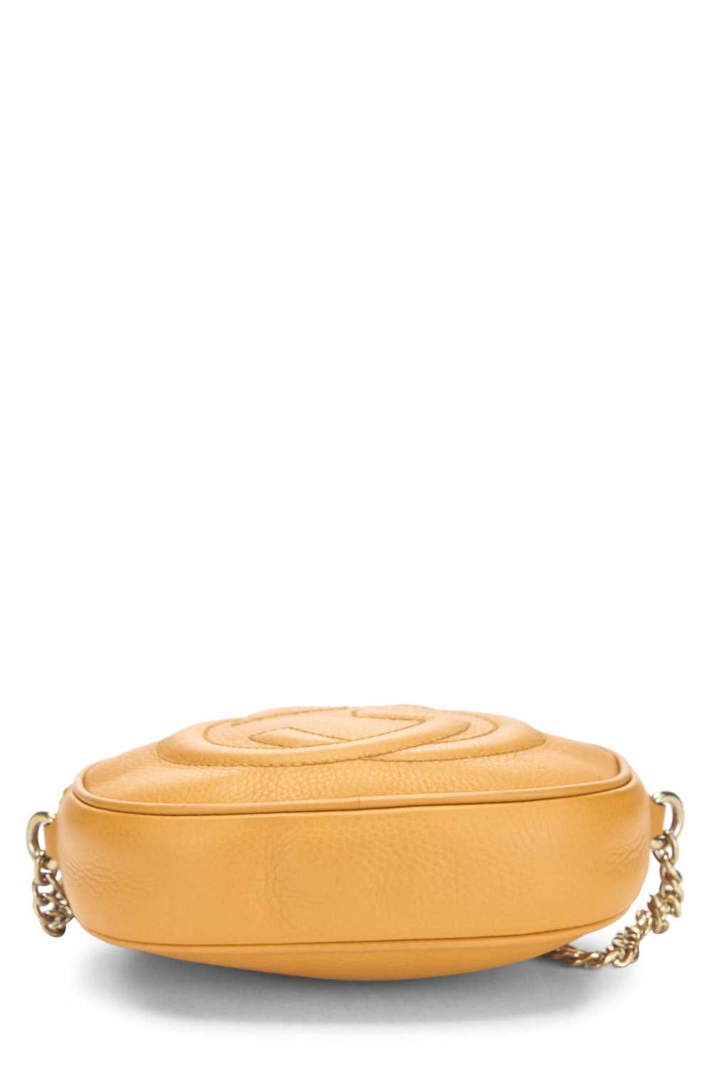 Orange Leather Soho Round Chain Crossbody Mini Se… - image 5