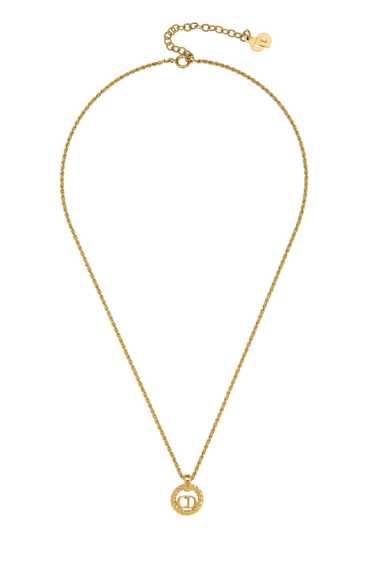 Gold Round 'CD' Necklace Send in SMS Send in Email