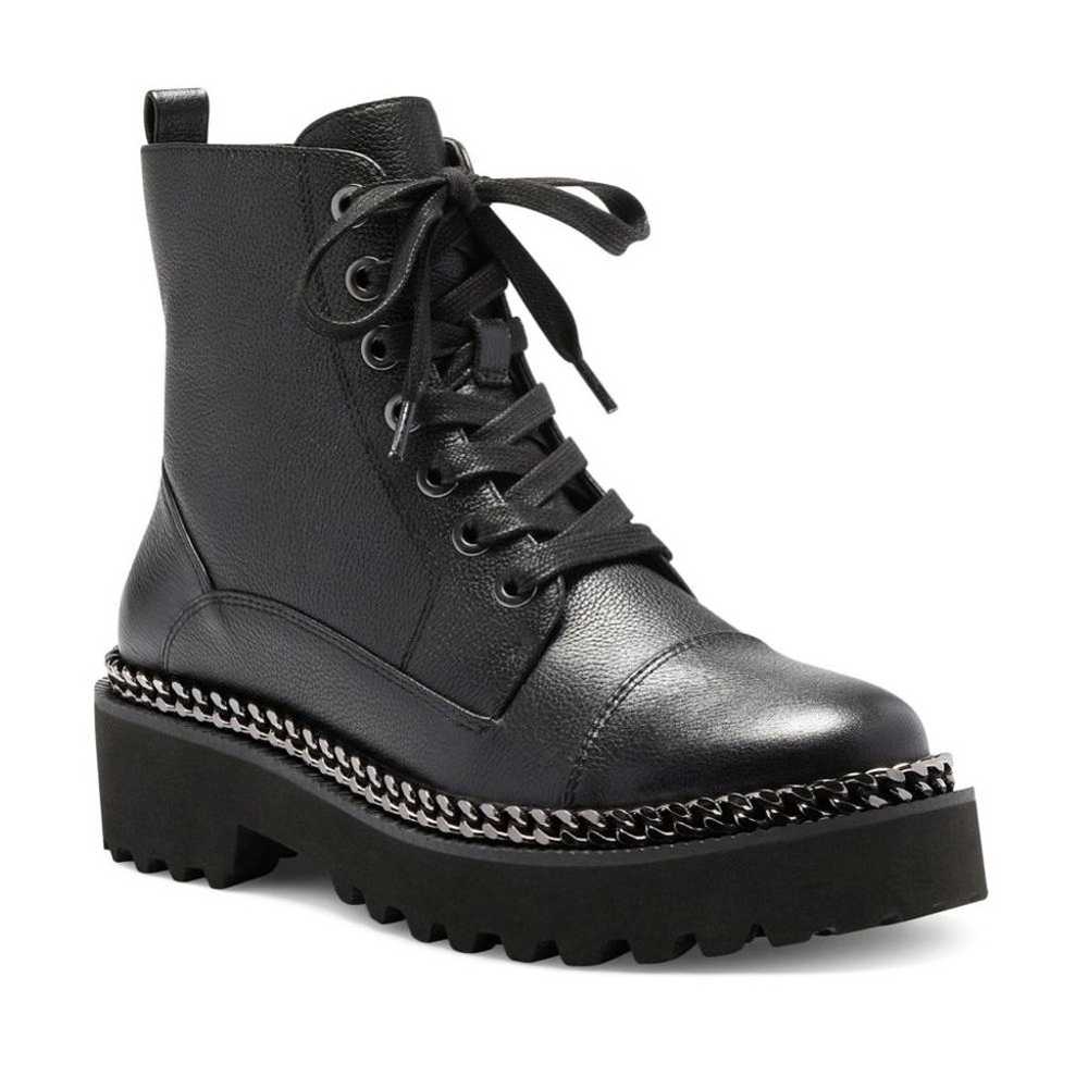 Vince Camuto l Mindinta Black Leather Combat Calf… - image 11