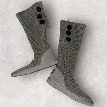 UGG Classic Cardy Knit Boots- Size 5 - image 1