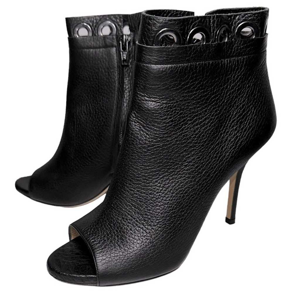 Gianni Marra Women’s 36.5 6.5 Black Pebbled Leath… - image 1