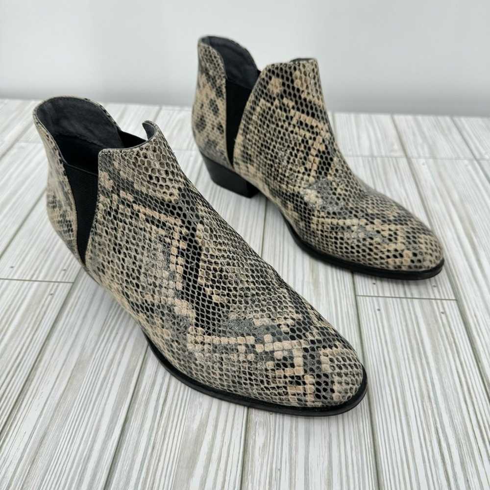 Seychelles ankle boots Chelsea snakeskin print lo… - image 1