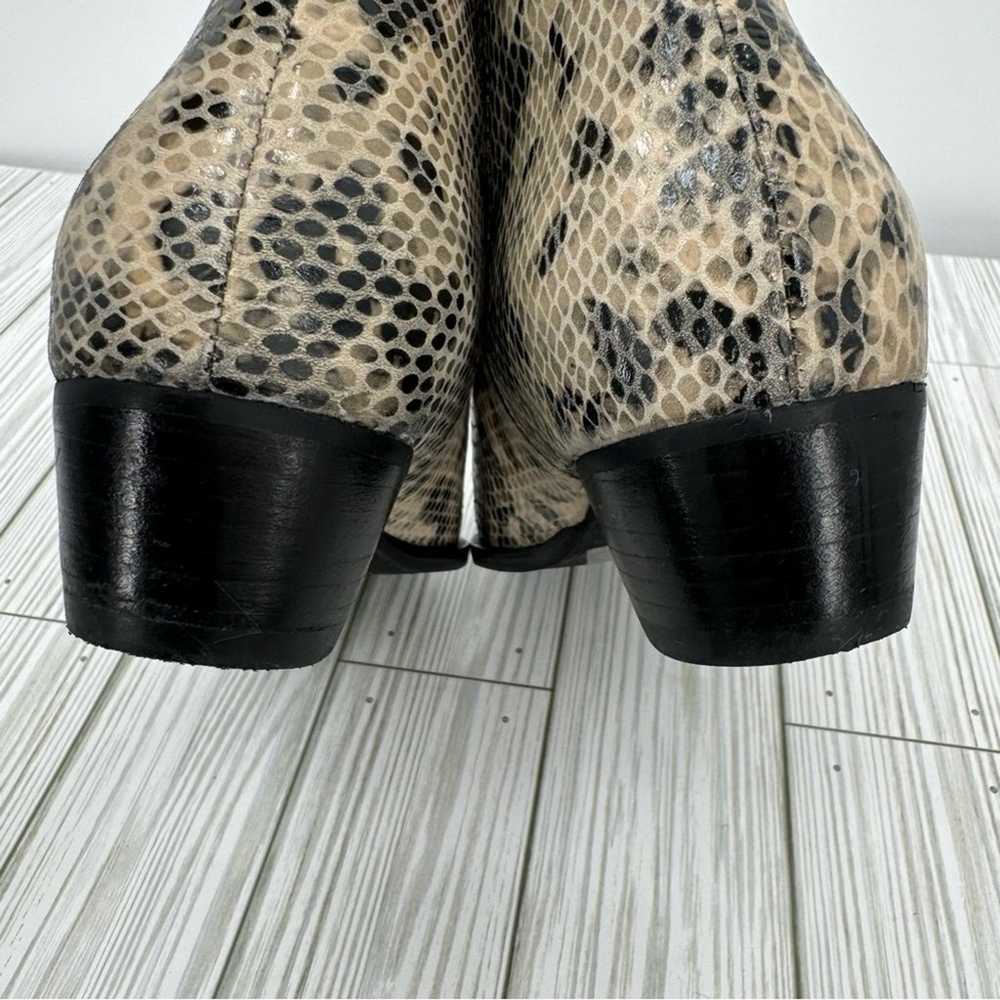 Seychelles ankle boots Chelsea snakeskin print lo… - image 6