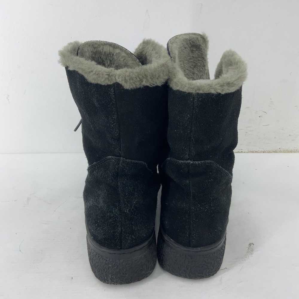 Bass Black Leather Warm Fluffy Lined Suede Snow B… - image 3