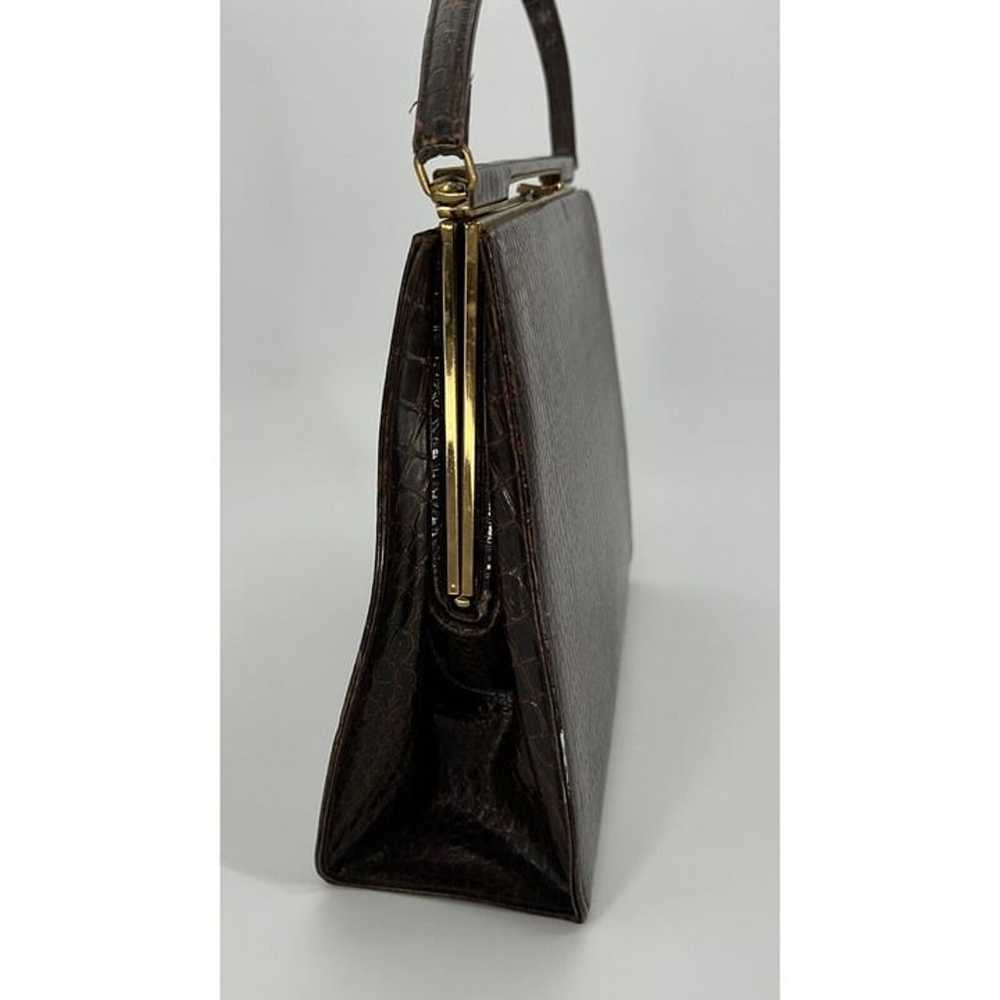 Mid Century Handbag Faux Croc Theodor California … - image 2