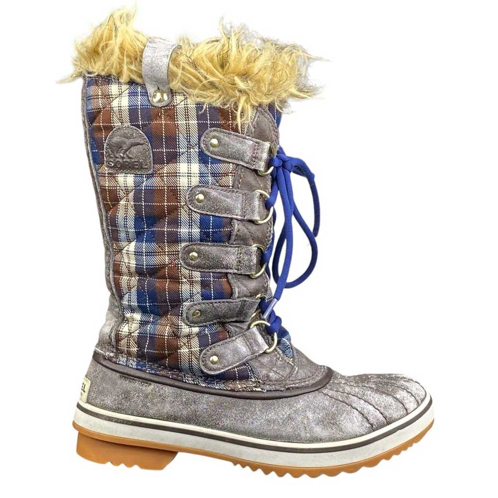 Sorel Women’s Tofino Grey Plaid winter Boot Size … - image 1