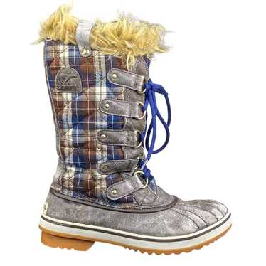 Sorel Women’s Tofino Grey Plaid winter Boot Size … - image 1