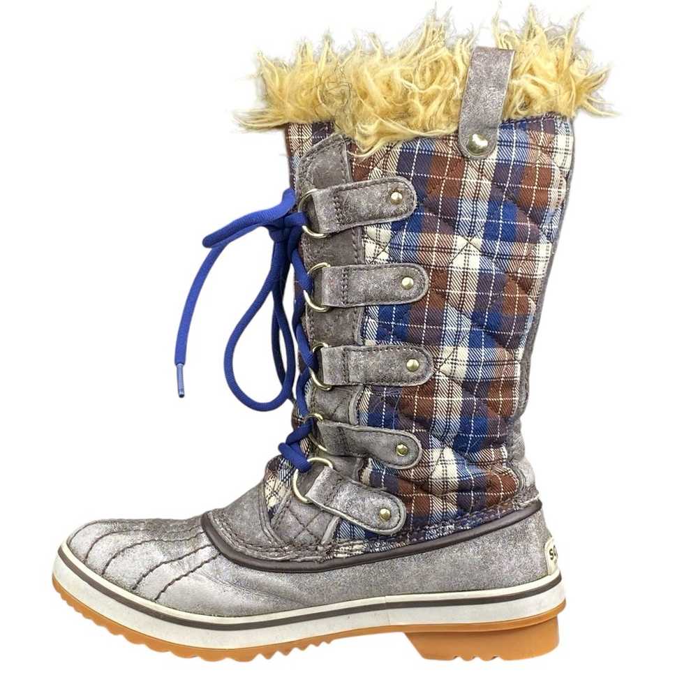 Sorel Women’s Tofino Grey Plaid winter Boot Size … - image 2