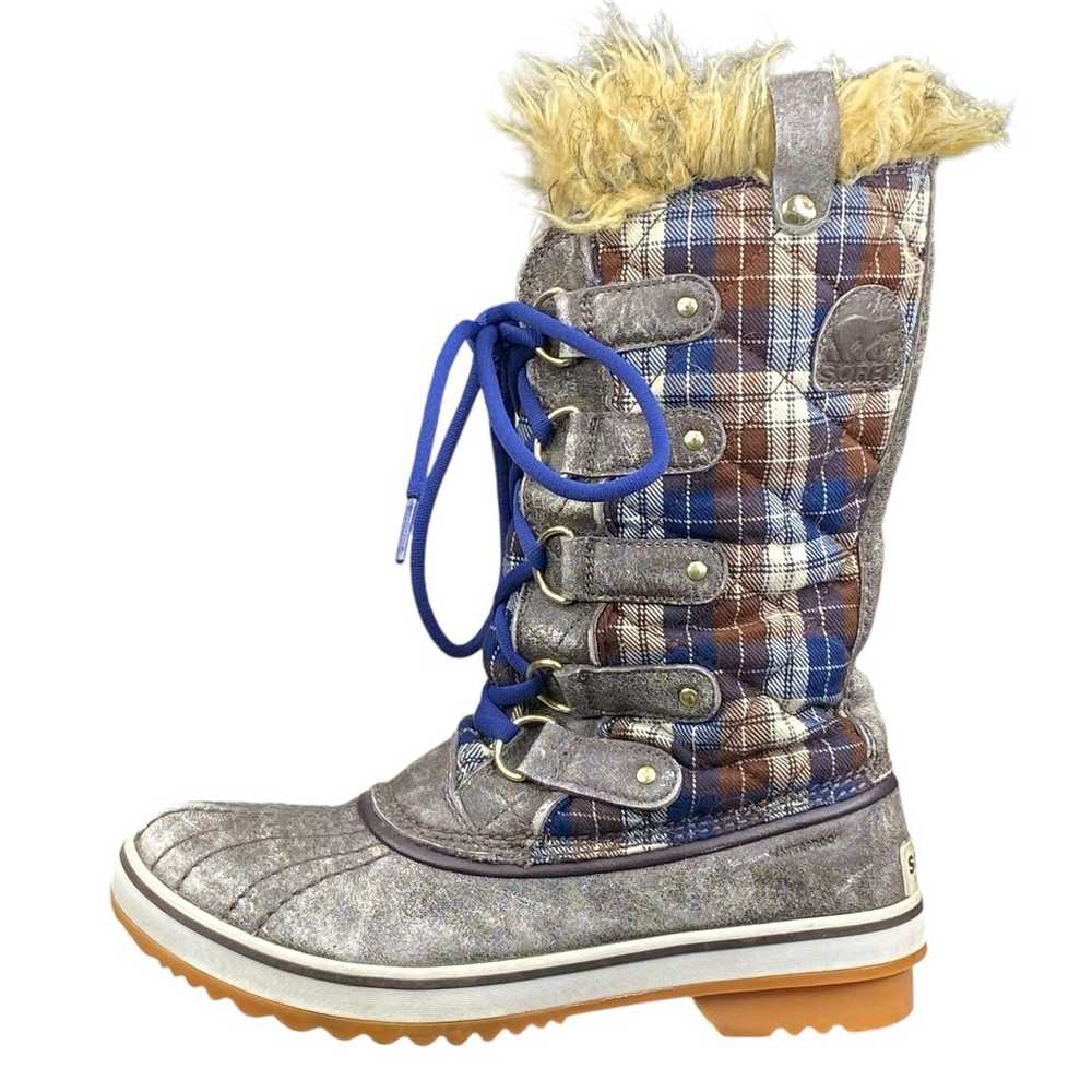 Sorel Women’s Tofino Grey Plaid winter Boot Size … - image 3