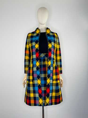 1960s plaid Oscar de la Renta ensemble