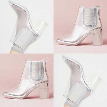 Jeffrey Campbell 60s Clear Silver Rubber Hurrican… - image 1