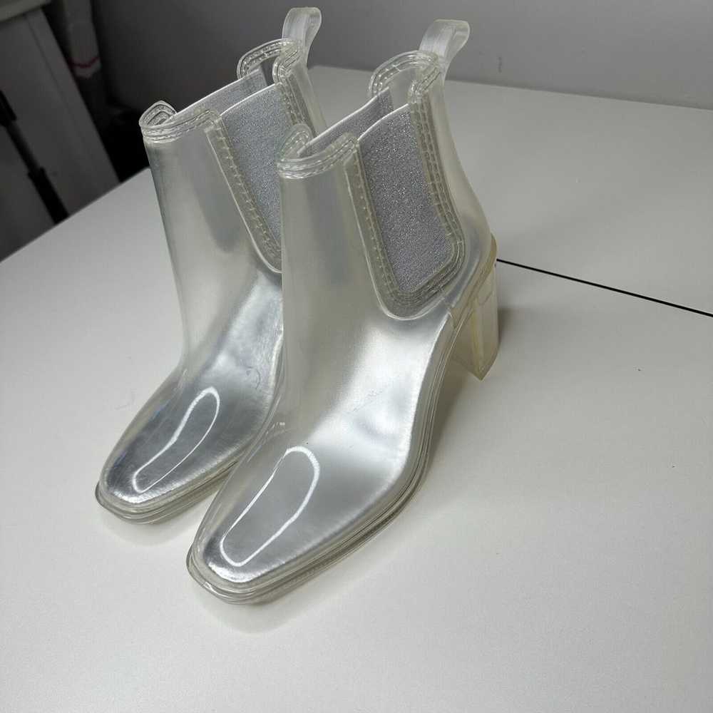 Jeffrey Campbell 60s Clear Silver Rubber Hurrican… - image 3