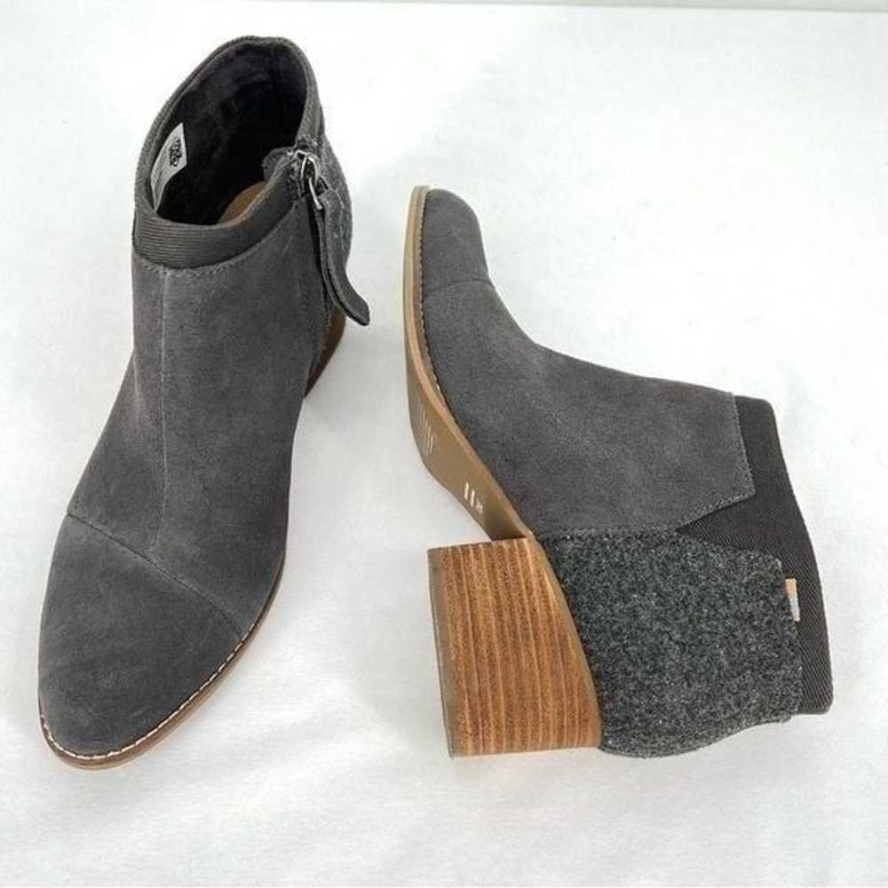 Toms Loren Forged Iron Grey Suede Felt Stacked He… - image 12