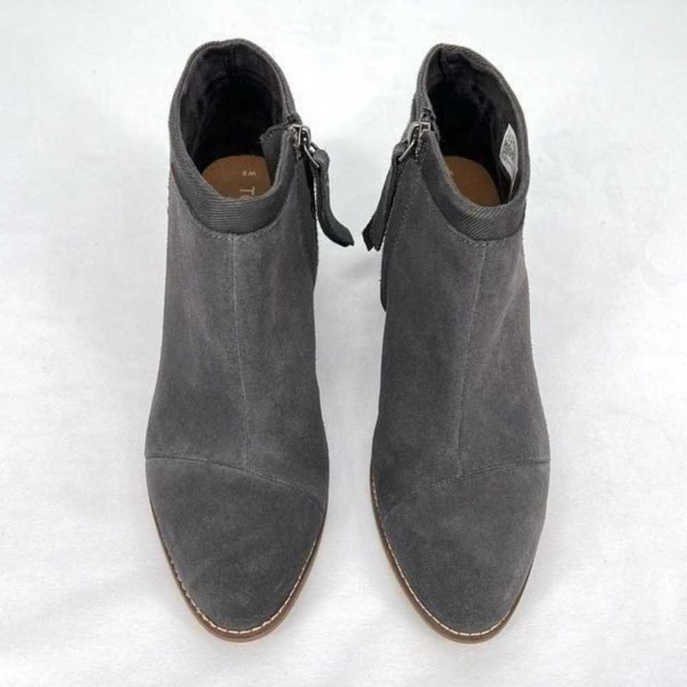 Toms Loren Forged Iron Grey Suede Felt Stacked He… - image 2