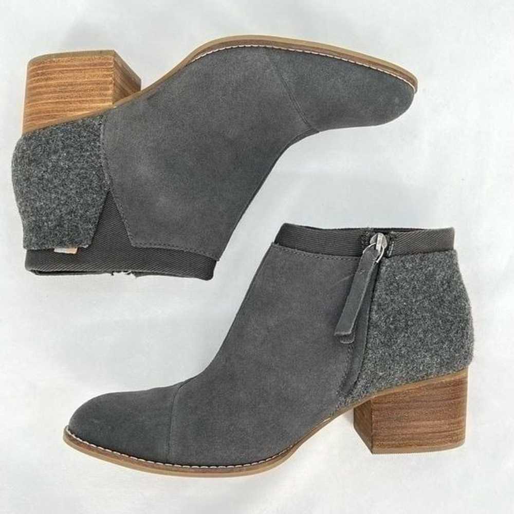 Toms Loren Forged Iron Grey Suede Felt Stacked He… - image 5