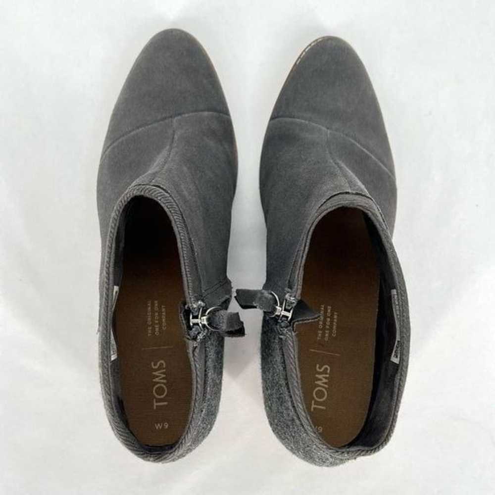 Toms Loren Forged Iron Grey Suede Felt Stacked He… - image 6