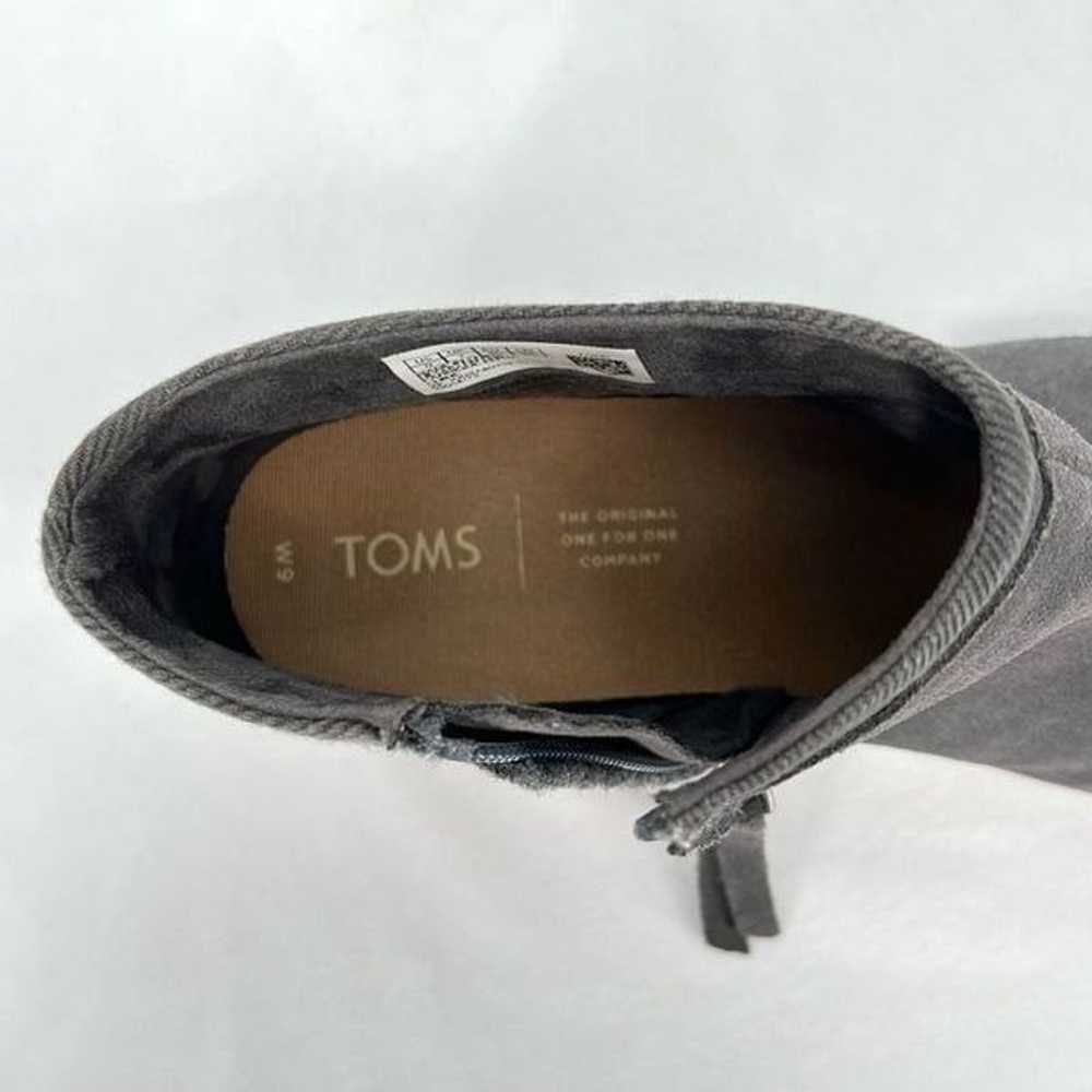 Toms Loren Forged Iron Grey Suede Felt Stacked He… - image 7