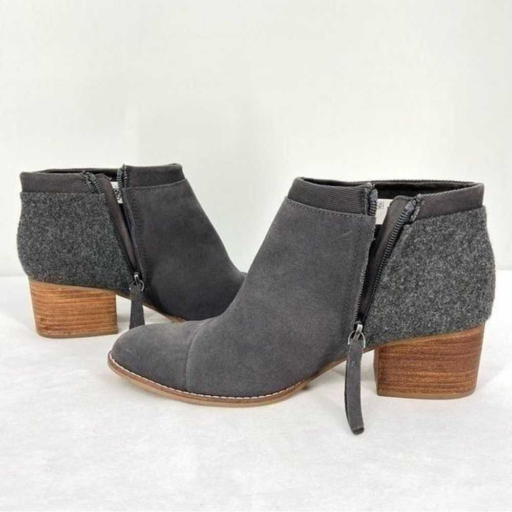 Toms Loren Forged Iron Grey Suede Felt Stacked He… - image 8