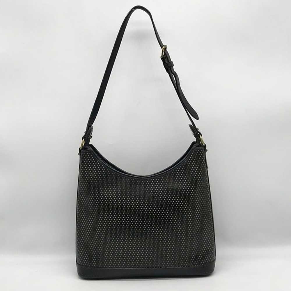 Vintage Black Dooney & Bourke Perforated Leather … - image 2