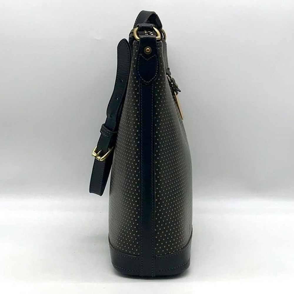 Vintage Black Dooney & Bourke Perforated Leather … - image 3