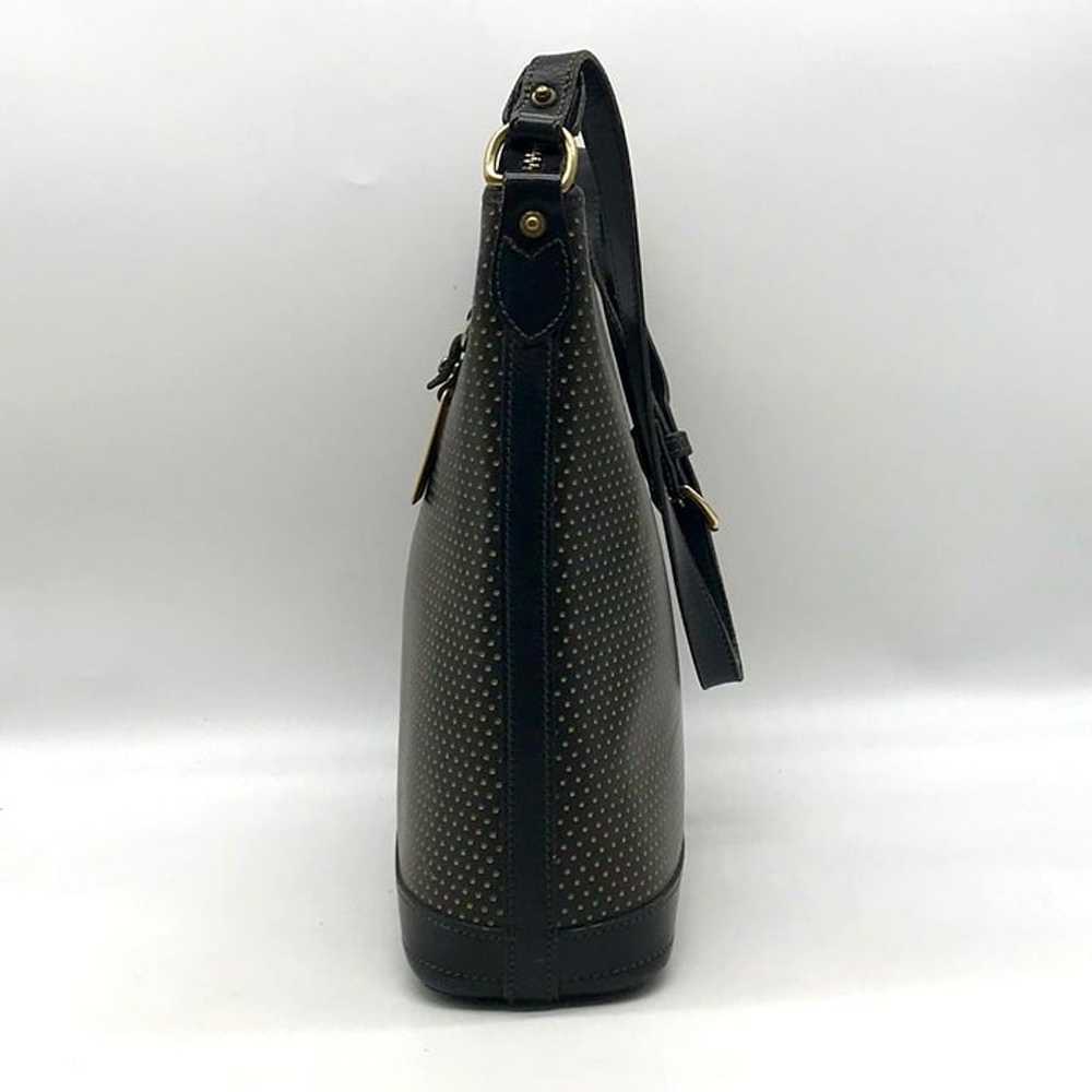 Vintage Black Dooney & Bourke Perforated Leather … - image 4